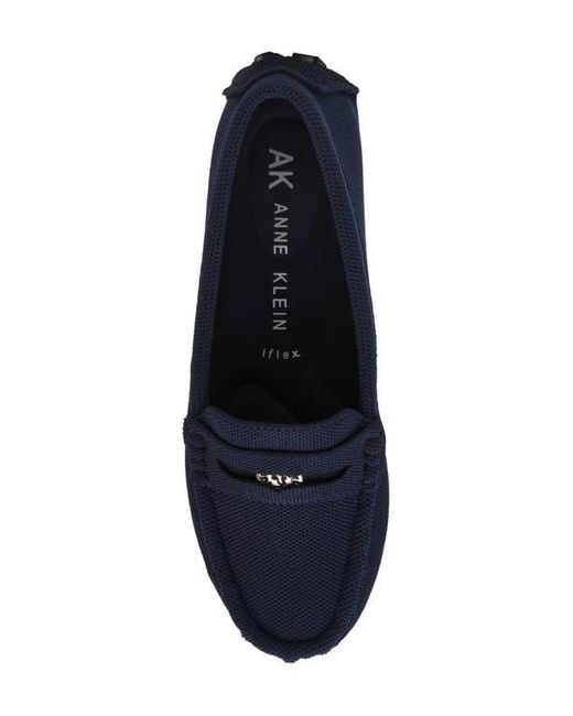 Anne Klein Blue Skylar Knit Penny Loafer