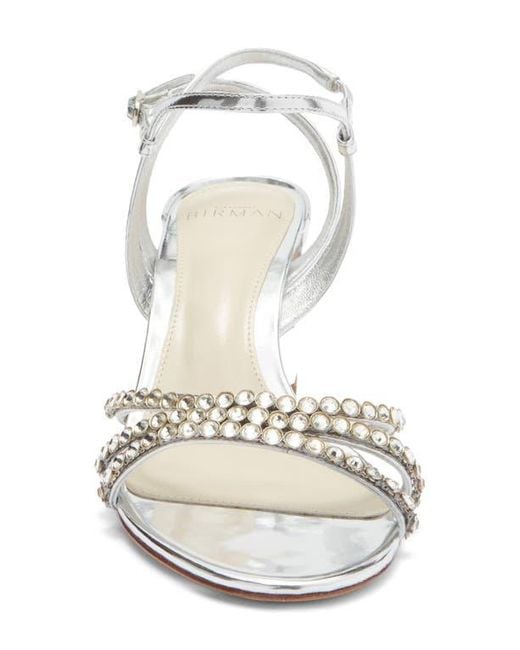Alexandre Birman White Caged Ankle Strap Sandal