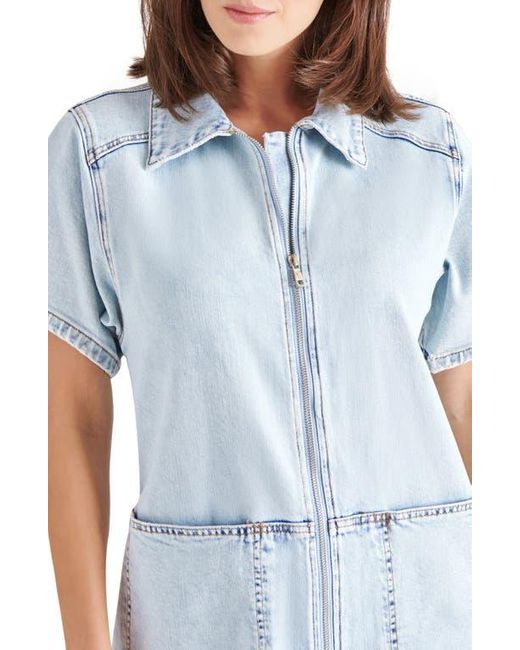 Steve Madden Blue Eira Denim Jumpsuit