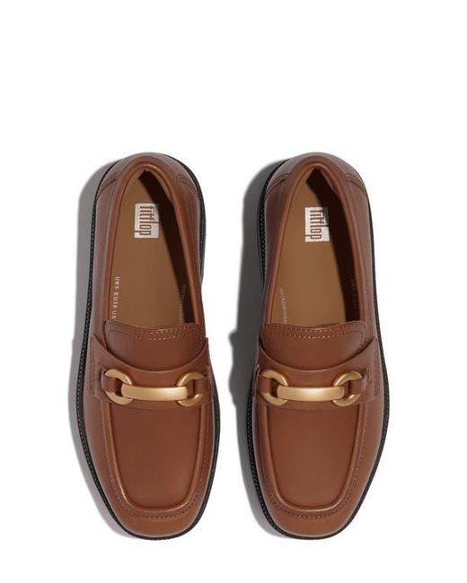 Fitflop Brown F-Luma Chunky Snaffle Bit Platform Loafer