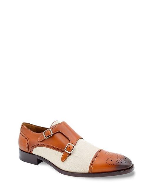 Mezlan Brown Patina Monk Strap Loafer for men