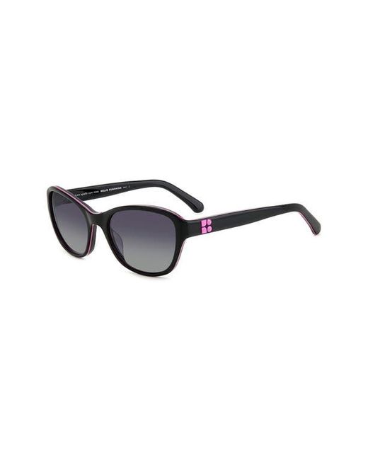Kate Spade Black 56Mm Gradient Rectangular Sunglasses