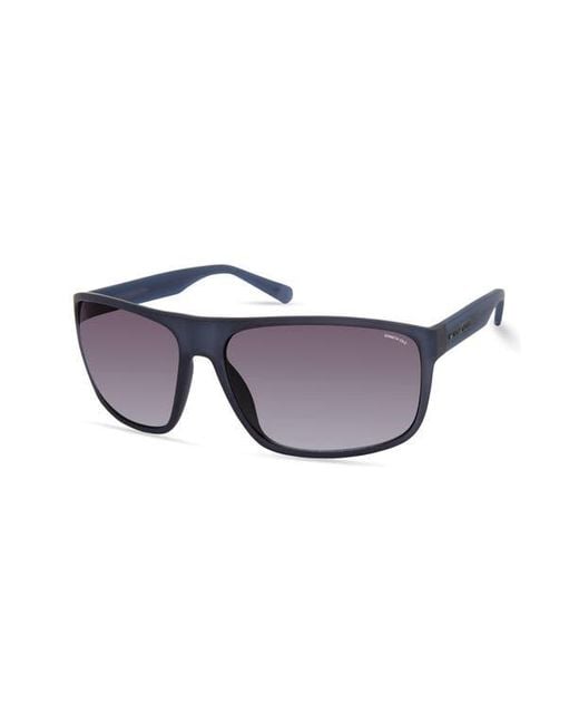 Kenneth Cole Blue 66Mm Rectangle Sunglasses for men