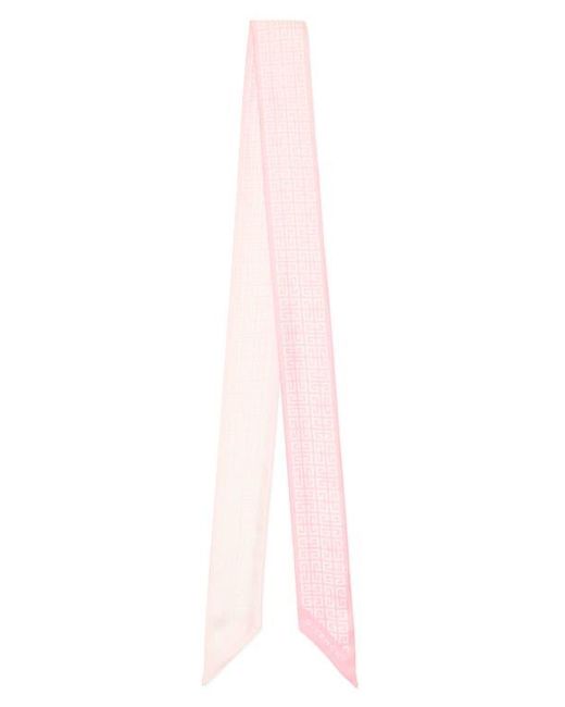 Givenchy Pink 4G Gradient Silk Scarf
