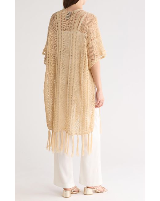 Vince Camuto White Crochet Cover-up Wrap