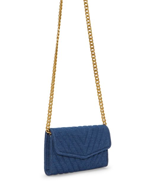 Vince Camuto Blue Theon Quilted Wallet On A Chain