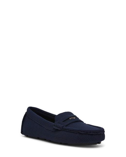 Anne Klein Blue Skylar Knit Penny Loafer