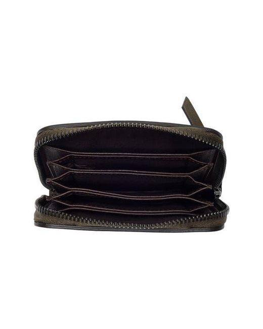 Longchamp Green Lc3D Zip Card Case