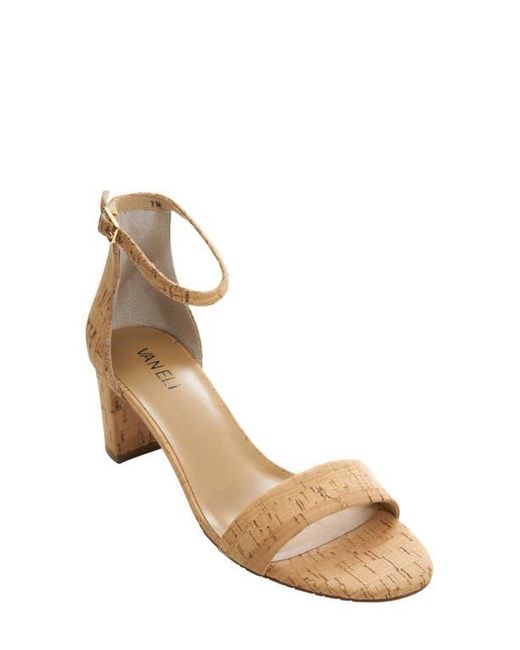 Vaneli Natural Meryn Ankle Strap Sandal
