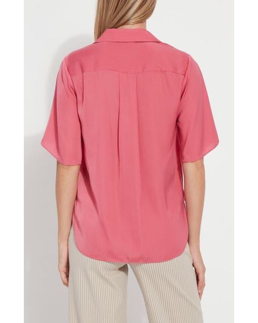 Lyssé Pink Telia Flutter Sleeve Top
