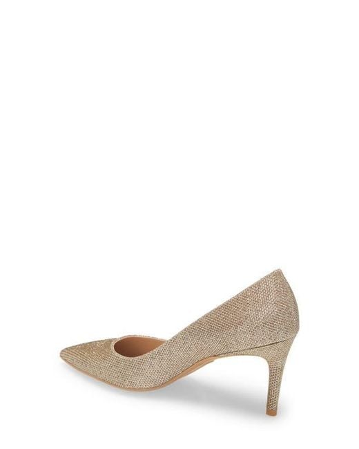 Stuart Weitzman Natural Linsi Leather Pointed Toe Pumps