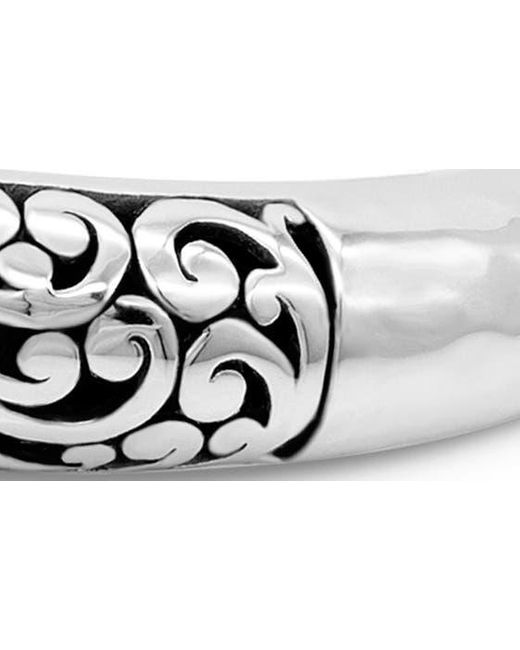 DEVATA White Sterling Silver Filigree Cuff Bracelet