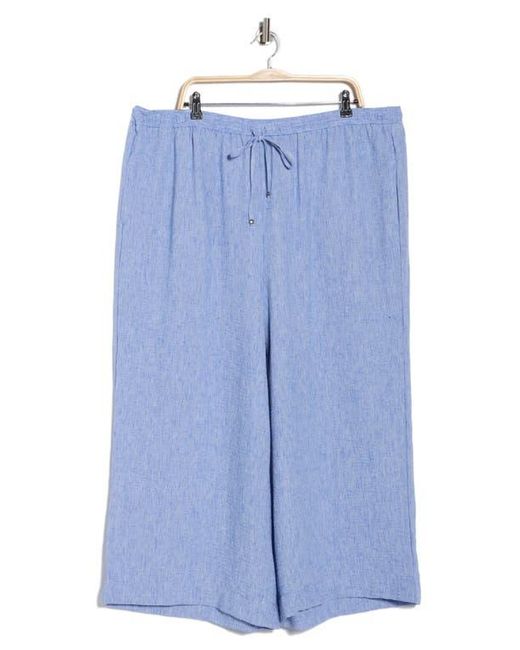 Max Studio Blue Crop Drawstring Pants