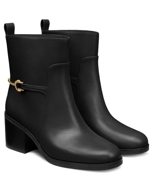 Stuart Weitzman Black Cecily Leather Bootie