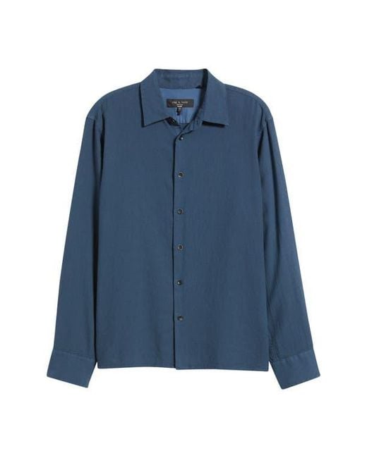 Rag & Bone Blue Dalton Button-Up Shirt for men