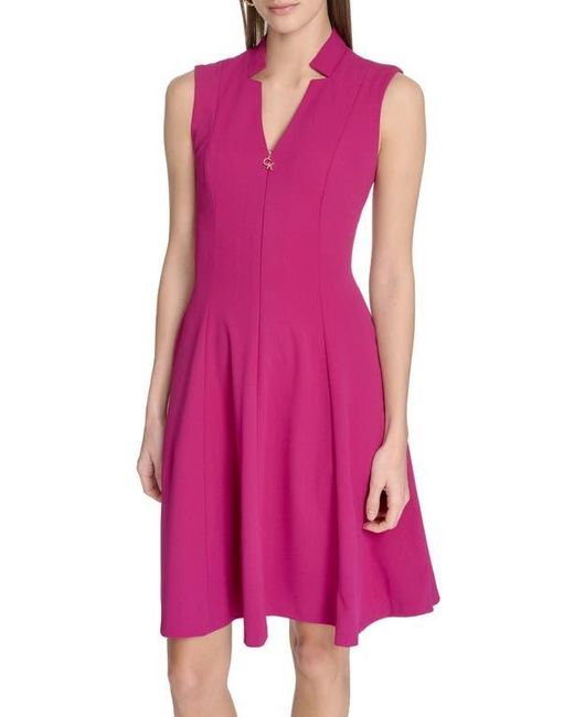 Calvin Klein Pink Zip Front A-Line Dress