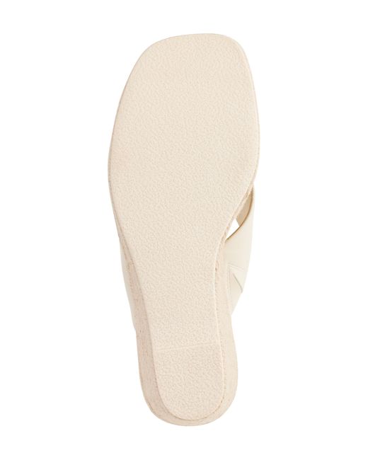 DKNY White Maryn Espadrille Wedge Platform Sandal