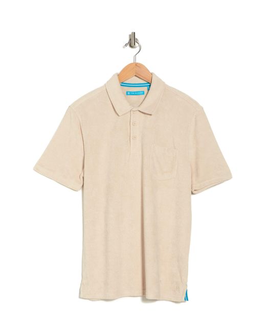 Tori Richard Natural Bungalow Cotton Blend Terry Polo Shirt for men