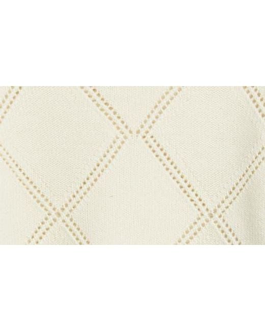Vince Natural Texture Argyle Wool Sweater