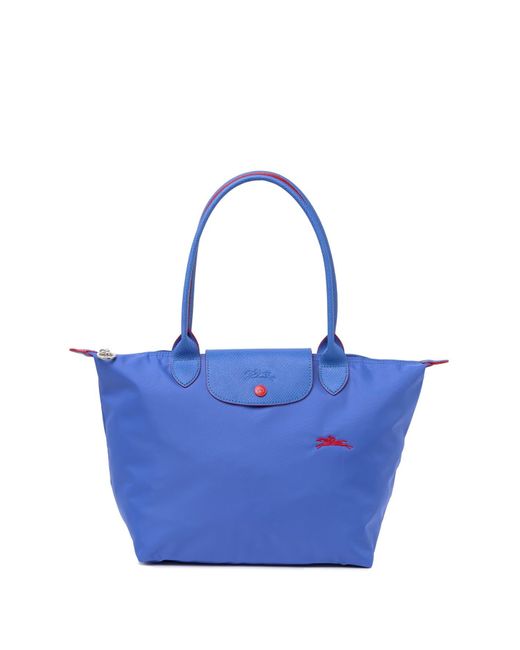 Longchamp Blue Le Pliage Club Small Leather Trimmed Shoulder Tote In Myosotis At Nordstrom Rack