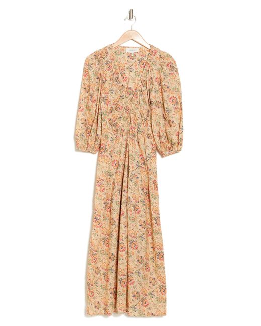 The Great Natural The Brook V-neck Long Sleeve Dress