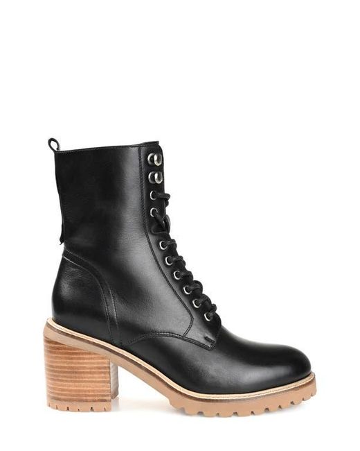 Journee Signature Black Malle Lace-Up Boot