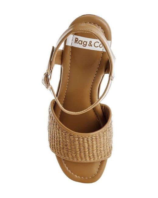 Rag & Co Brown Mazaro Platform Sandal