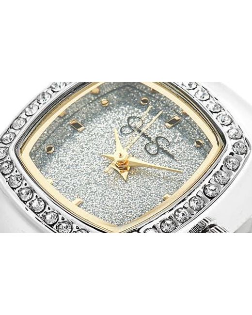 Jessica Simpson White Glitter Ring Watch