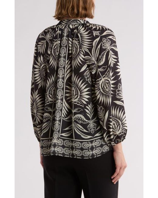 Gemma  Jane Black Balloon Sleeve Peasant Top