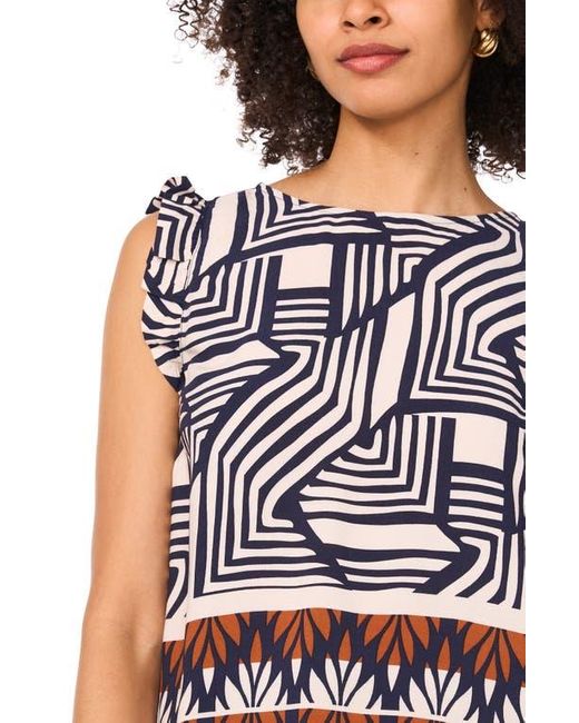 Halogen® Multicolor Ruffle Cap Sleeve Top