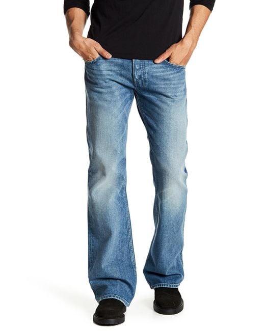 DIESEL Zathan Bootcut Jeans in Blue for Men | Lyst