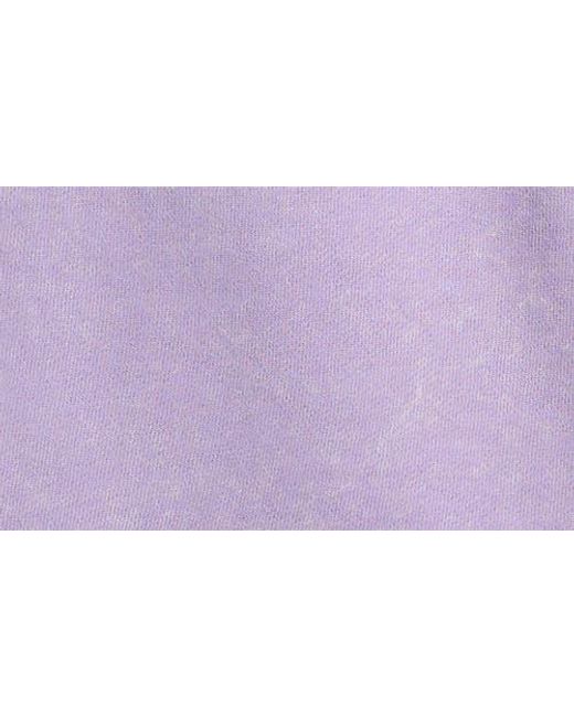HUGO Purple Logo Patch Knit Shorts for men