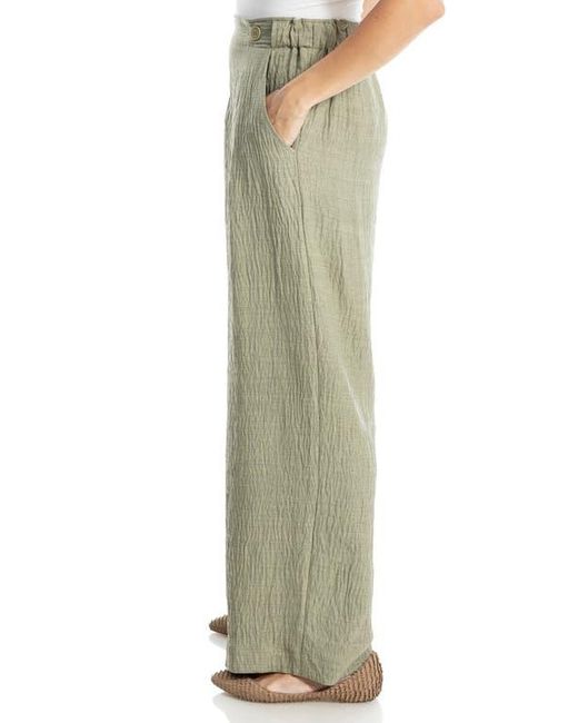 Max Studio Green Pleated Woven Pants