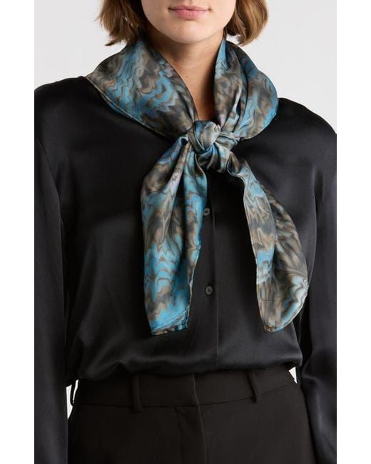 Steve Madden Black Square Satin Scarf