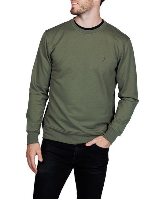 Tailorbyrd Green Fleece Crewneck Sweater for men