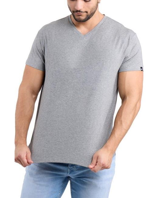 Xray Jeans Gray V-Neck Flex T-Shirt for men