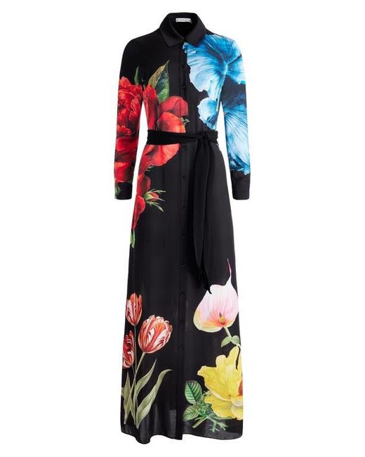 Alice + Olivia Le Parisien Chassidy Maxi Shirtdress in Black
