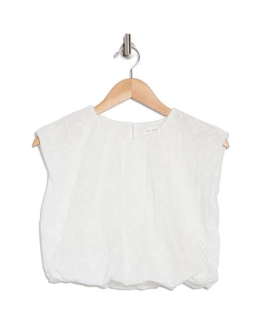 Blu Pepper White Eyelet Bubble Top