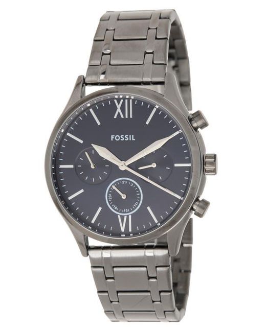 Fossil Gray Fenmore Multifunction Bracelet Watch, 44Mm for men