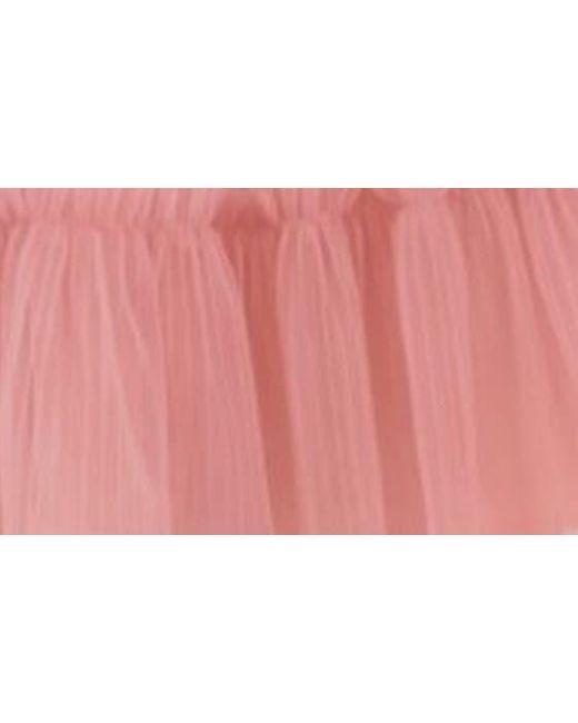BCBGMAXAZRIA Pink Strapless Tulle Cocktail Dress