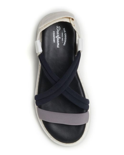 Dearfoams White Daylen Slingback Platform Sandal