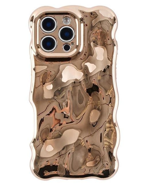 Auramma Brown Glossy Bubbles Iphone 16 Pro Case
