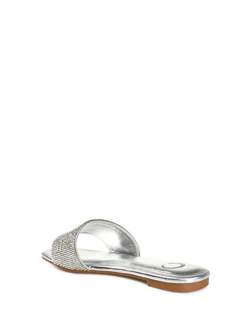 Journee Collection White Grayce Square-Toe Slide