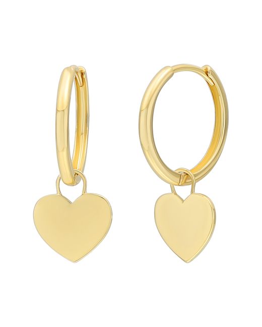 Bony Levy Metallic 14k Gold Heart Drop Earrings