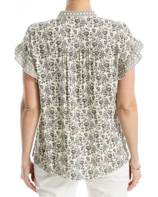 Max Studio Gray Patterned Top