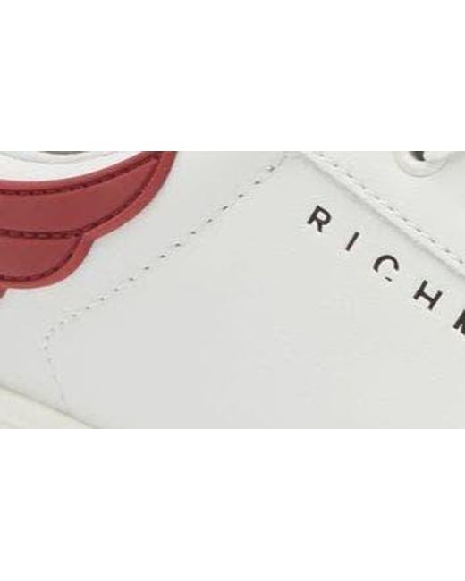 John Richmond White Oversize Wing Collar Sneaker for men