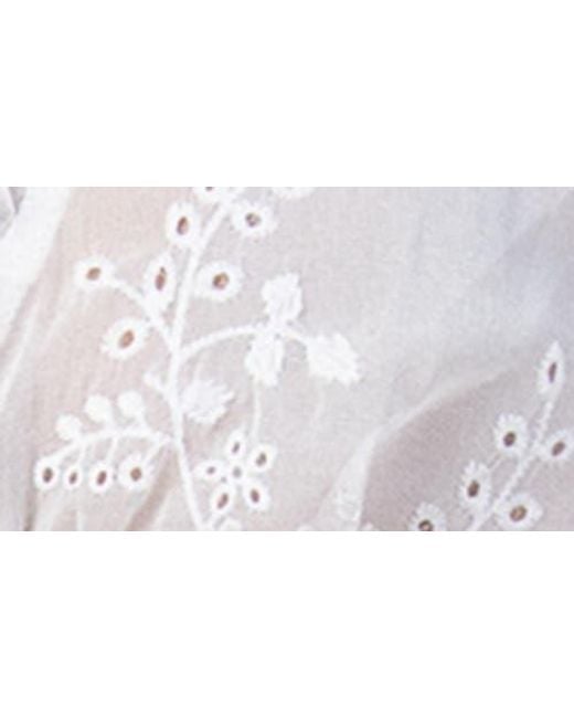Beivy White Embroidered Duster