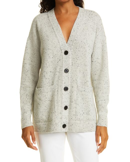 Club Monaco Gray Donegal Cashmere Cardigan In Grey Donegal At Nordstrom Rack