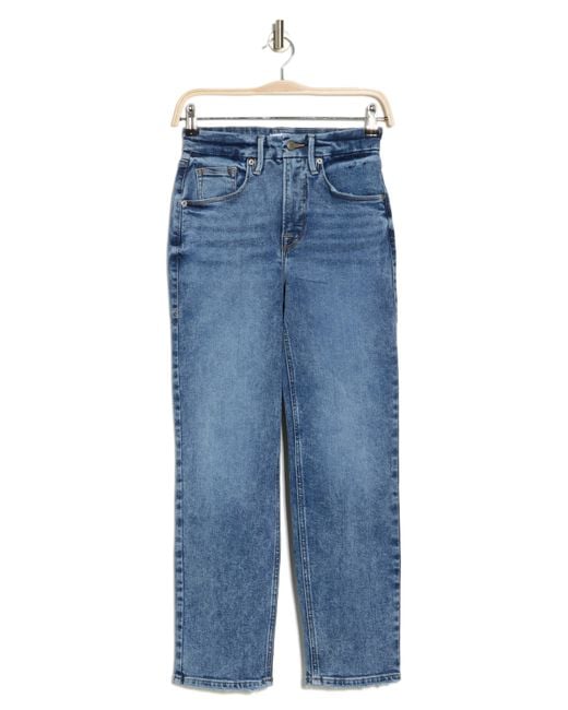 GOOD AMERICAN Blue Good Icon Crop Jeans