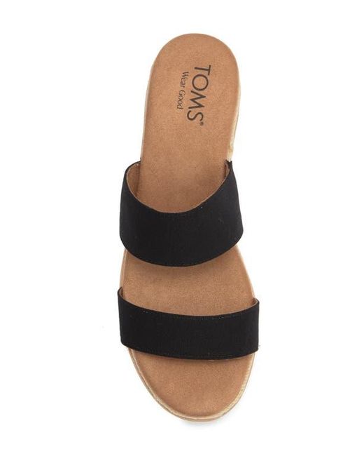 TOMS Black Lilo Platform Wedge Sandal